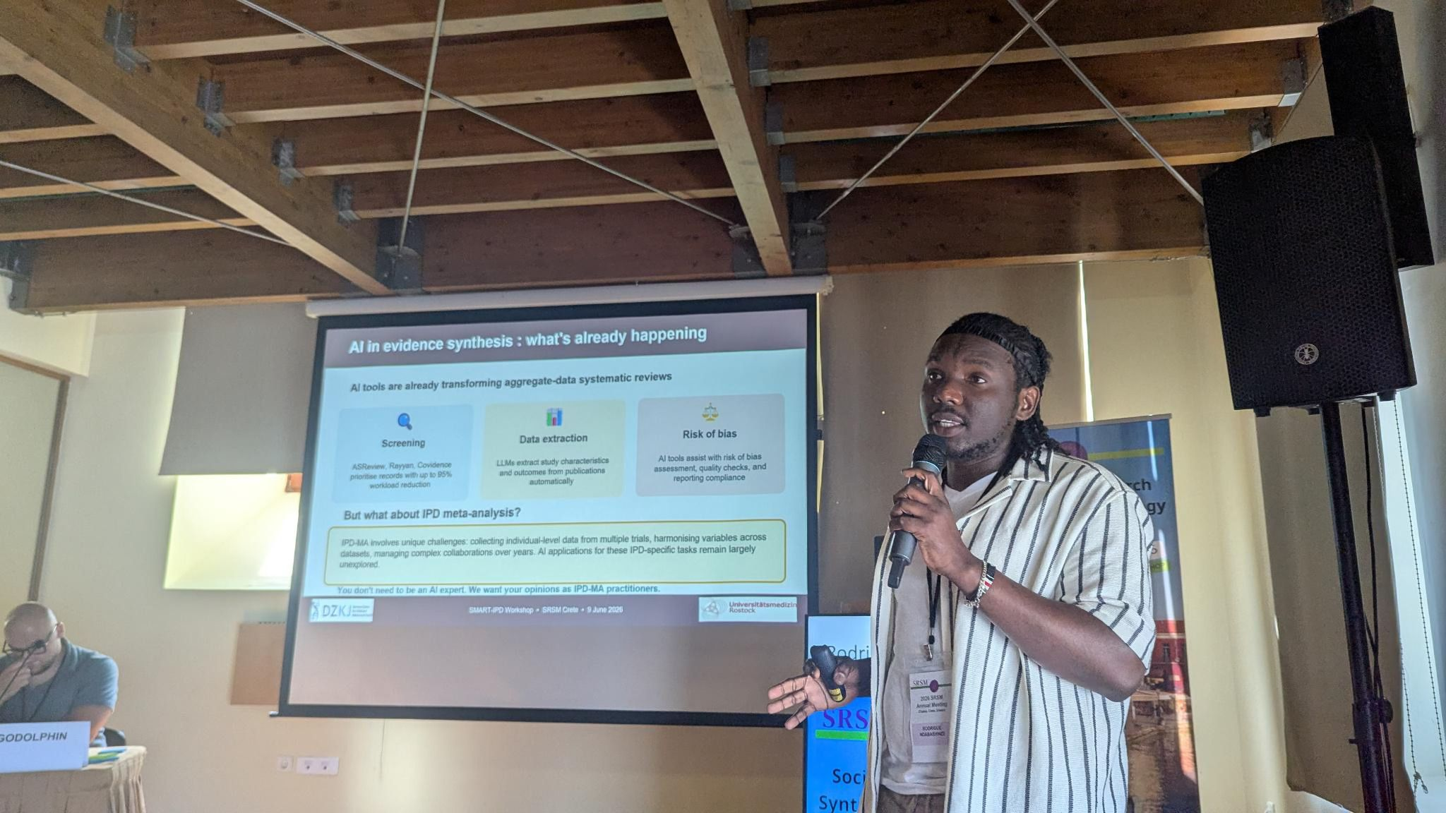 Rodrigue Ndabashinze presenting at the SMART-IPD workshop in Crete